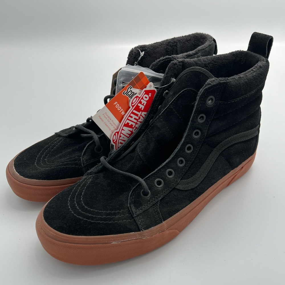 Classic Vans Sk8 High Tops with “Gum Sole” and ScotchGuard Size 11.5